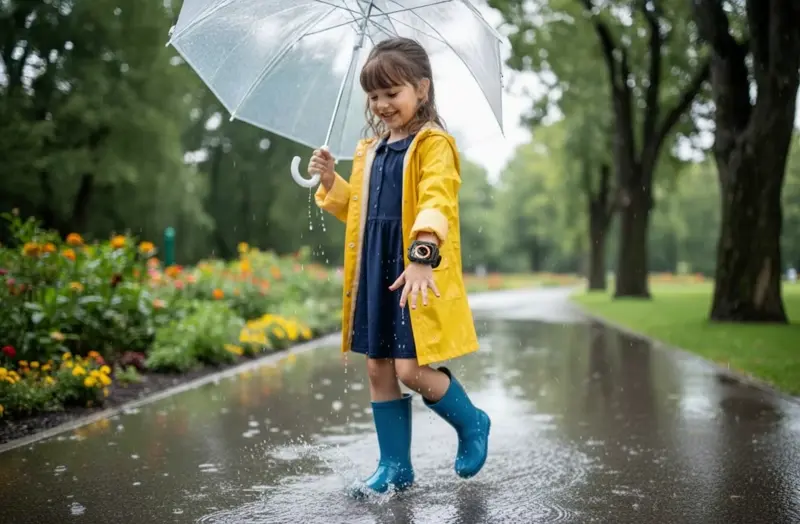 Detailed view of the Nova Loop Watch kids safety wearable featuring a sleek interface and comfortable, adjustable silicone strap